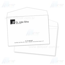 Envelope Carta 11,4x16,2cm Impressão em 1 cor - Papel Sulfite 75gr - F1 