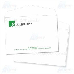Envelope Carta 11,4x16,2cm Impressão em 2 cores - Papel Sulfite 75gr - F1 