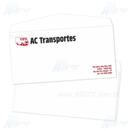 Envelope Ofício 11,4x23cm Impressão em 2 cores - Papel Sulfite 75gr - F1 