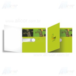 Envelope CD-DVD 4x0 cores - 12,5x12,5cm Fechado - Couché 300g - F8 