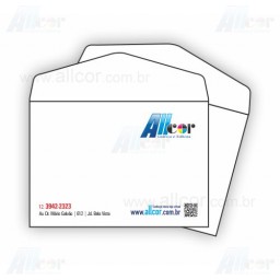 Envelope Carta Branco 11,4x16,2cm Impressão colorida - Papel Sulfite 90gr - F1